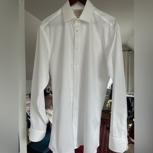 Hawes & Curtis White Non-Iron Dress Shirt, Slim fit, collar 16